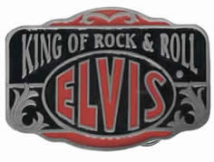 Elvis King of Rock and roll buckle